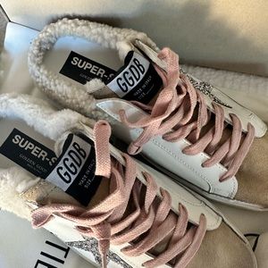 Golden Goose GGDB Sabot suede toe glitter star 39
